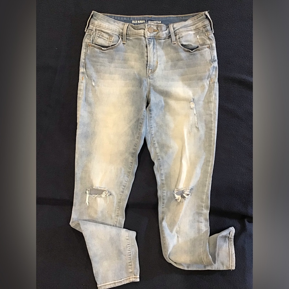 Old Navy distressed Rockstar jeans